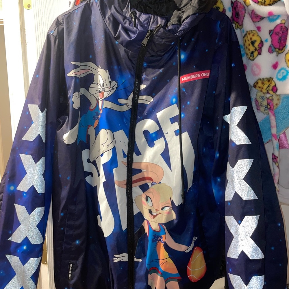 Members Only men’s TuneSquad jacket.